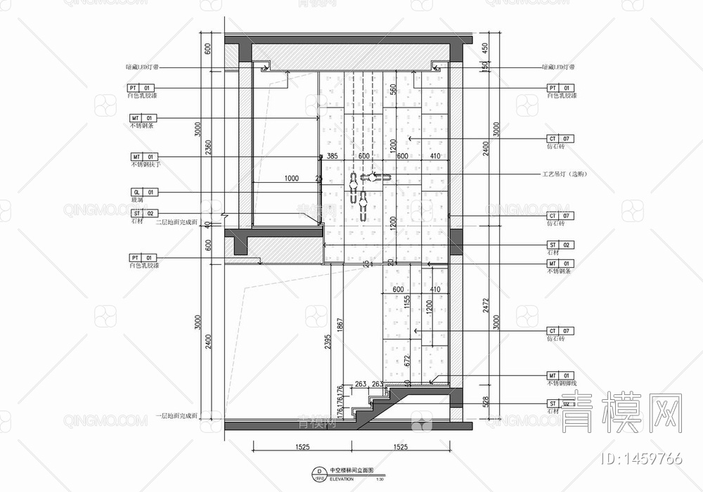 170㎡复式跃层家装CAD施工图 私宅 洋房 样板房 家装  跃层