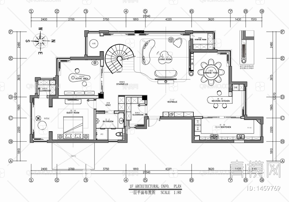 280㎡复式跃层家装CAD施工图+效果图 私宅 洋房 样板房 家装  跃层