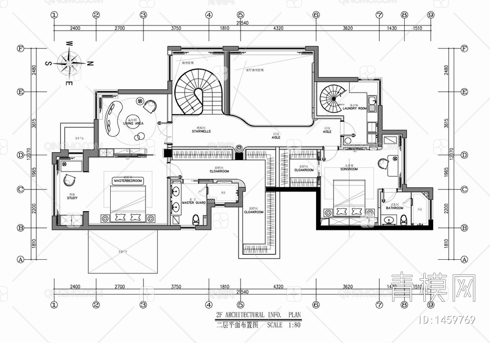 280㎡复式跃层家装CAD施工图+效果图 私宅 洋房 样板房 家装  跃层