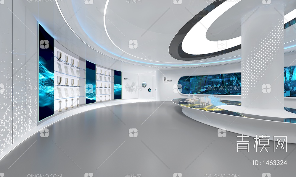 数字科技展厅 数字沙盘 滑轨魔屏 荣誉柜 互动触摸屏