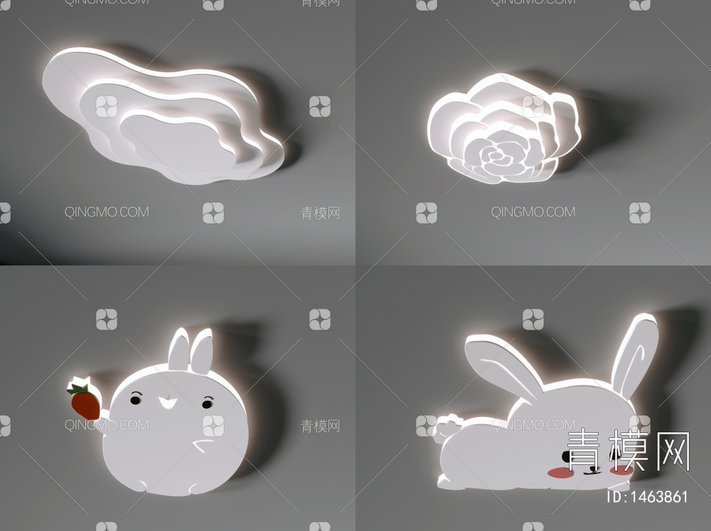 卡通灯组合 兔子灯  灯  组合灯  卧室灯