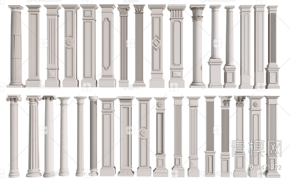 罗马柱  方形柱 圆形柱 装饰柱 石膏柱