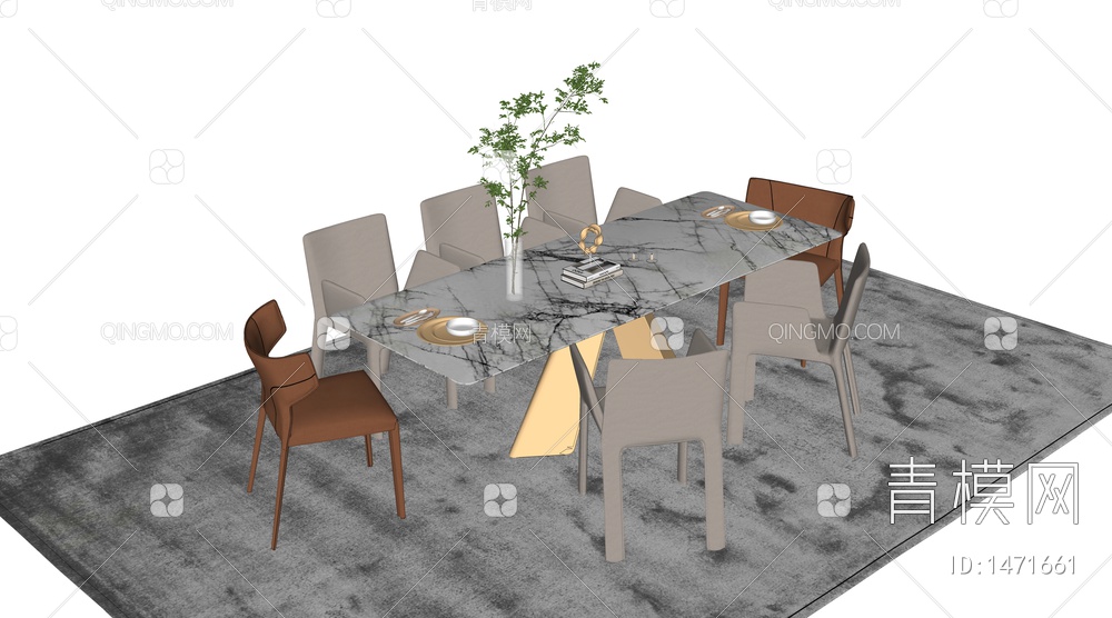 大理石餐桌椅