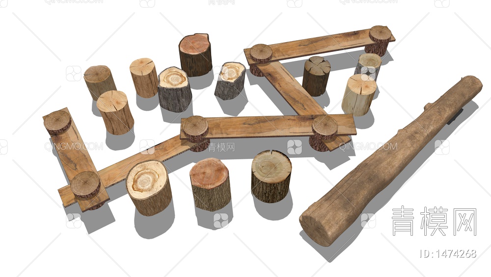 木头凳子 原木木凳 木桩