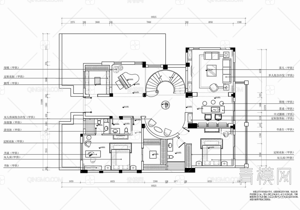 四层别墅平立面CAD施工图+实景照 别墅 豪宅 私宅 洋房 样板房