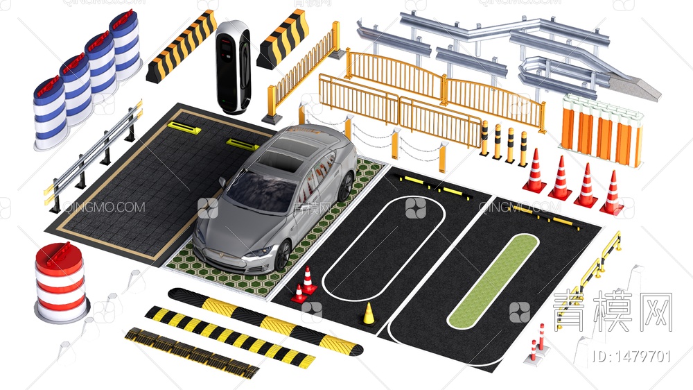交通配件 汽车 停车位 减速到 充电桩 挡车石 防撞栏 防护栏