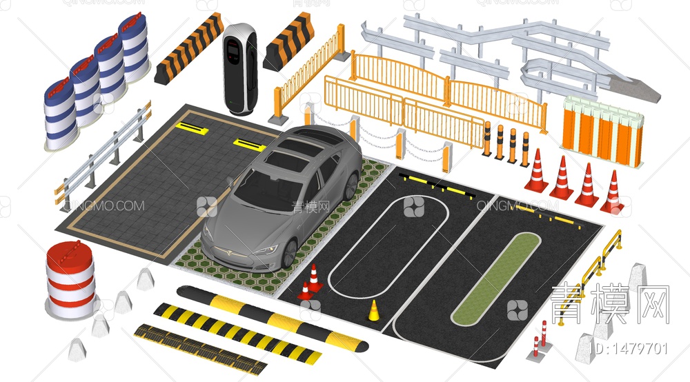 交通配件 汽车 停车位 减速到 充电桩 挡车石 防撞栏 防护栏
