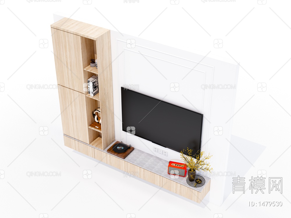 实木悬空电视柜