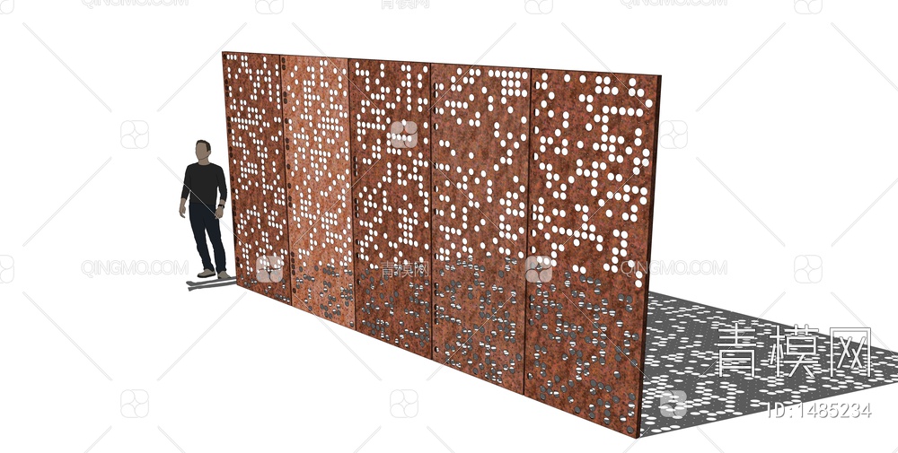格景墙围墙 镂空板 铁锈板 锈板镂空景墙 建筑外立面装饰材料 幕墙构件 冲孔铝板 穿孔板