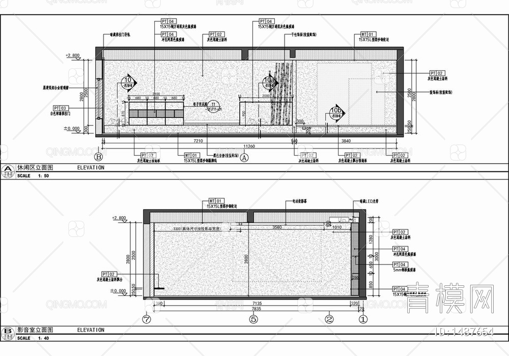 三层叠拼别墅室内施工图