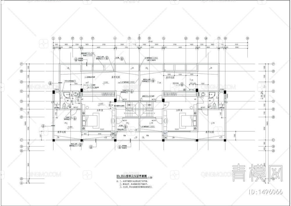 单体洋房单体cad建筑图