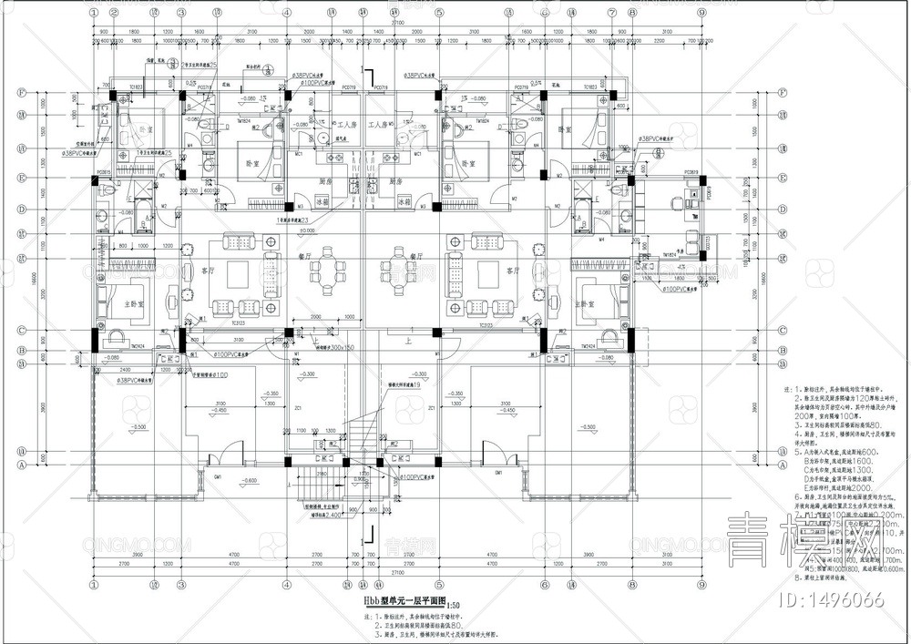 单体洋房单体cad建筑图