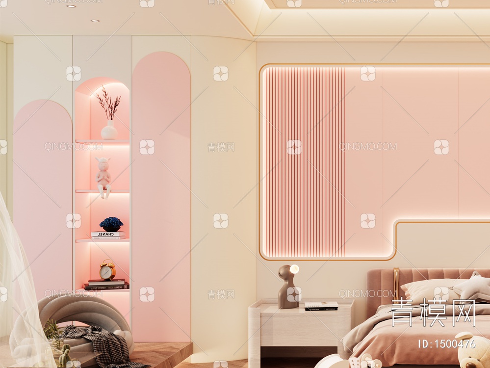 粉色系卧室