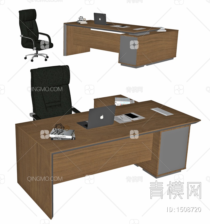 办公桌椅 ，办公桌，办公椅，班台，主管桌，班椅，经理桌，电脑，大班台，转椅，桌上摆件，书，摆件，实木班台