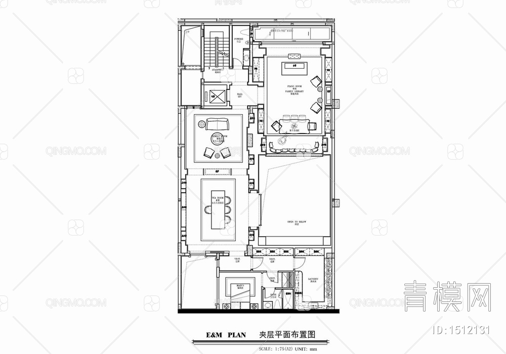 四层墅室内施工图 家装 别墅 豪宅 私宅 洋房 样板房