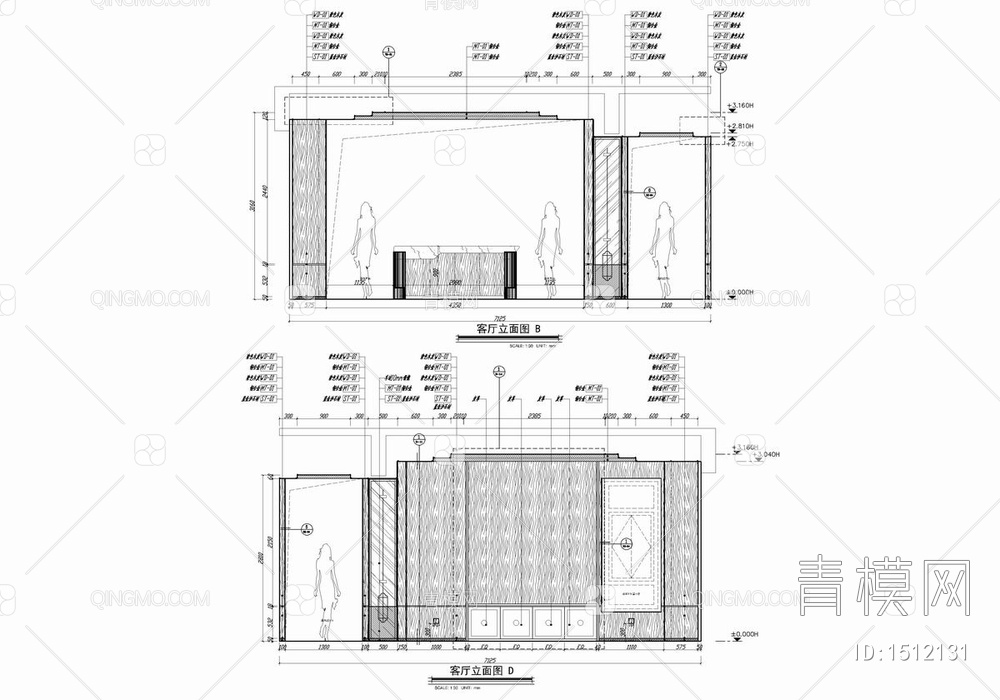 四层墅室内施工图 家装 别墅 豪宅 私宅 洋房 样板房