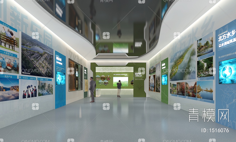绿色生态展厅 互动触摸屏 互动触摸一体机 VR虚拟解说员