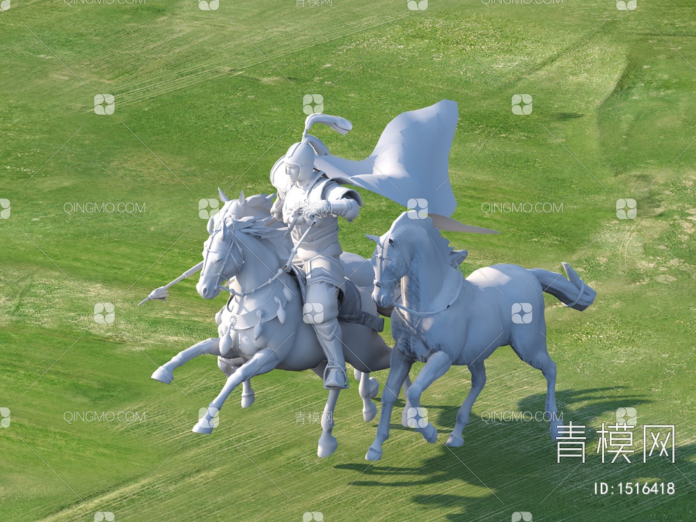 户外景观雕塑战士骑马