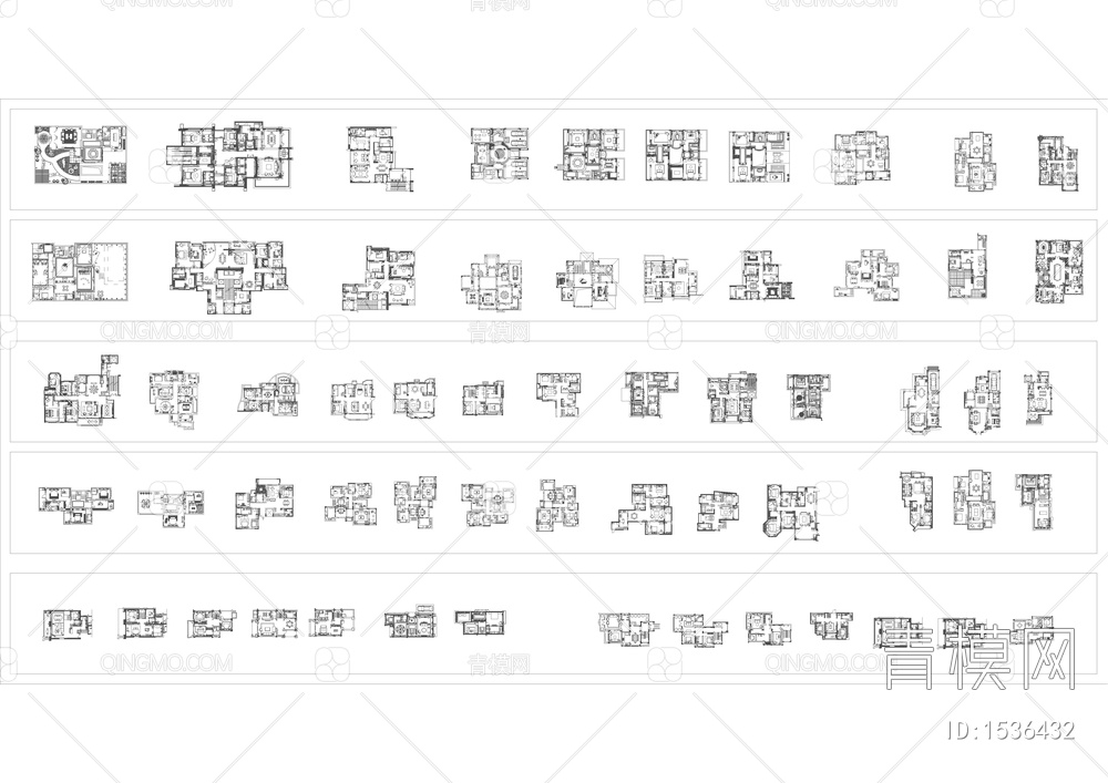 大平层-别墅-小户型-CAD案例整理合集