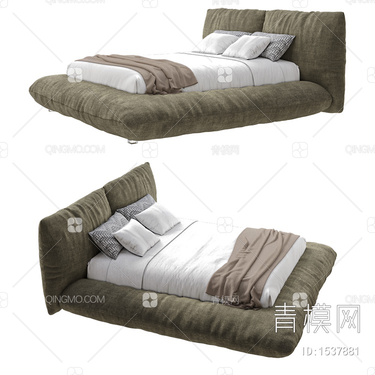 Bed Alba灰色度双人床