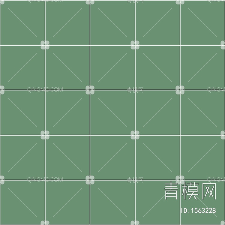 抹茶绿纯色格子瓷砖贴图