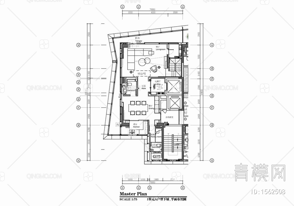 270㎡两层别墅洋房CAD施工图 家装 豪宅 私宅  洋房 大宅 样板房