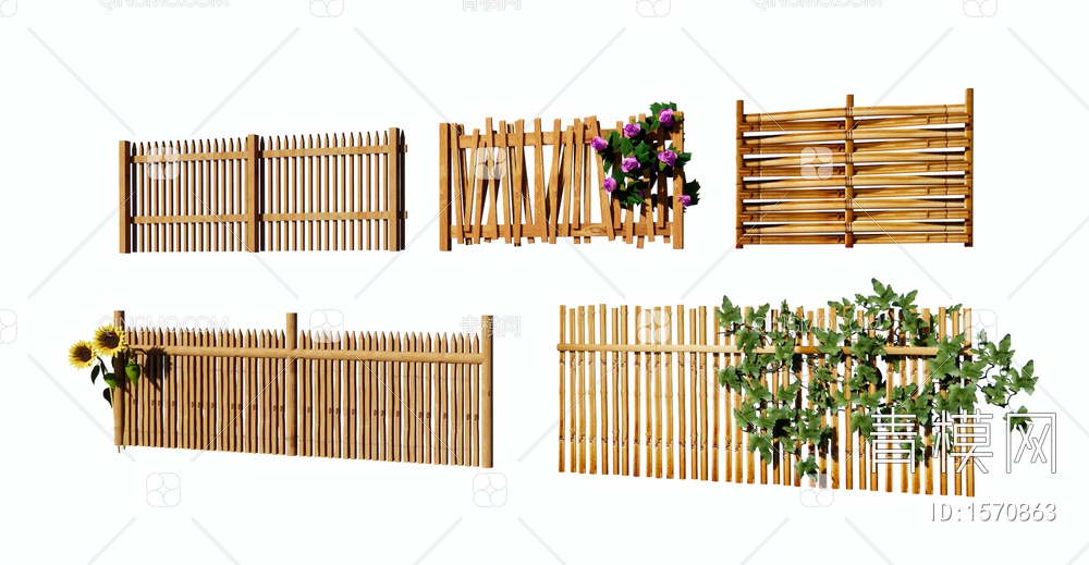 竹篱笆 乡村木栅栏 庭院竹编围栏 栅栏 实木栏杆 户外栅栏