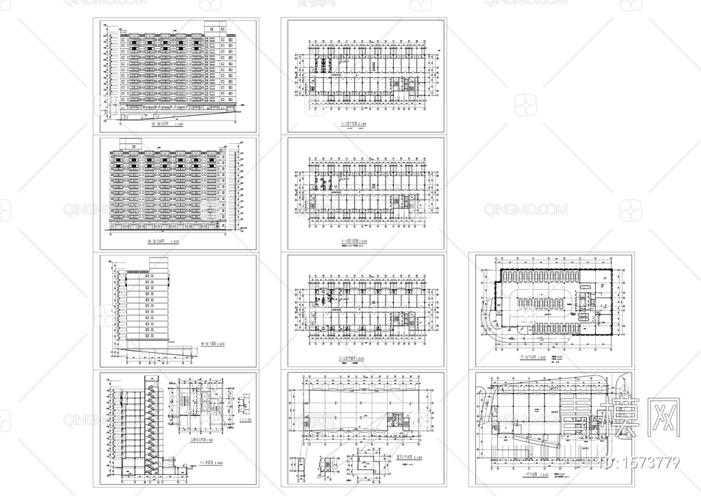 12层学生宿舍建筑图