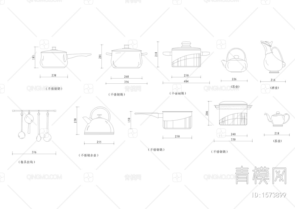 整体橱柜（厨柜）设计用CAD图块