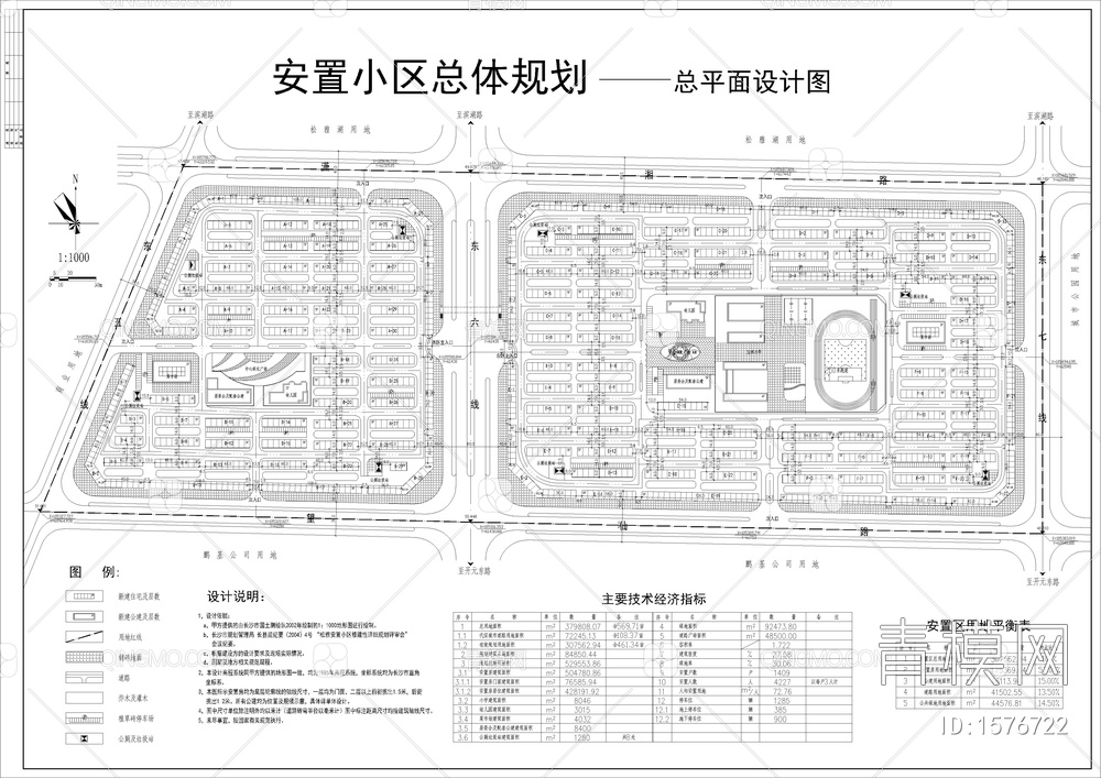 安置小区总体规划总平面图