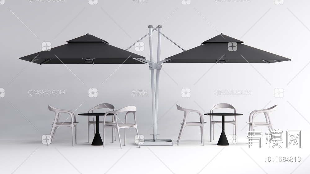 遮阳伞 户外桌椅 商业外摆