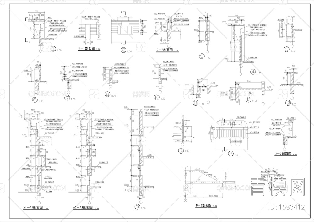 多层宿舍楼全套建筑图