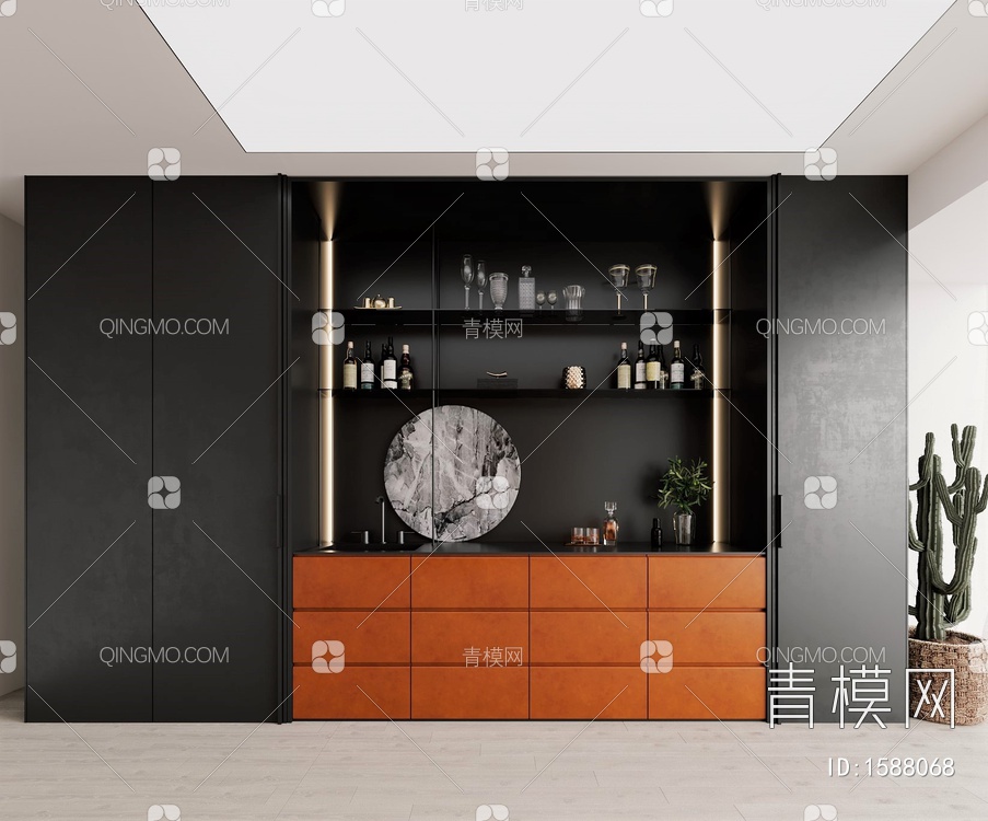 组合柜，餐边柜，酒柜，，储藏柜，橘色，黑色，高级灰，墙柜