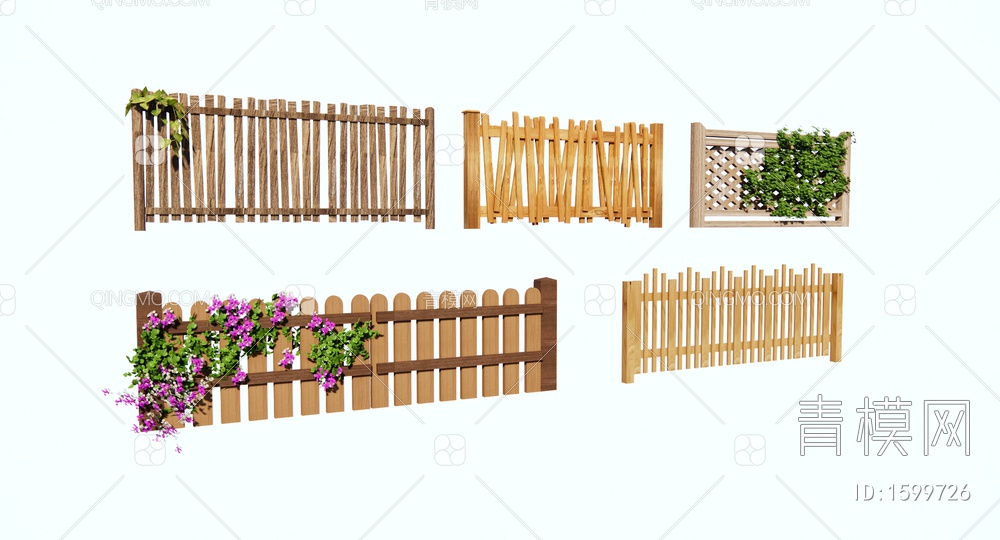 栅栏 栏杆 篱笆 花园围栏护栏 藤蔓植物 木围栏