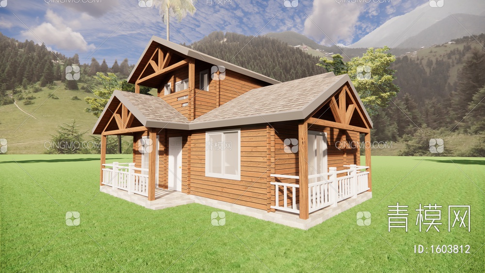 两层小木屋别墅
