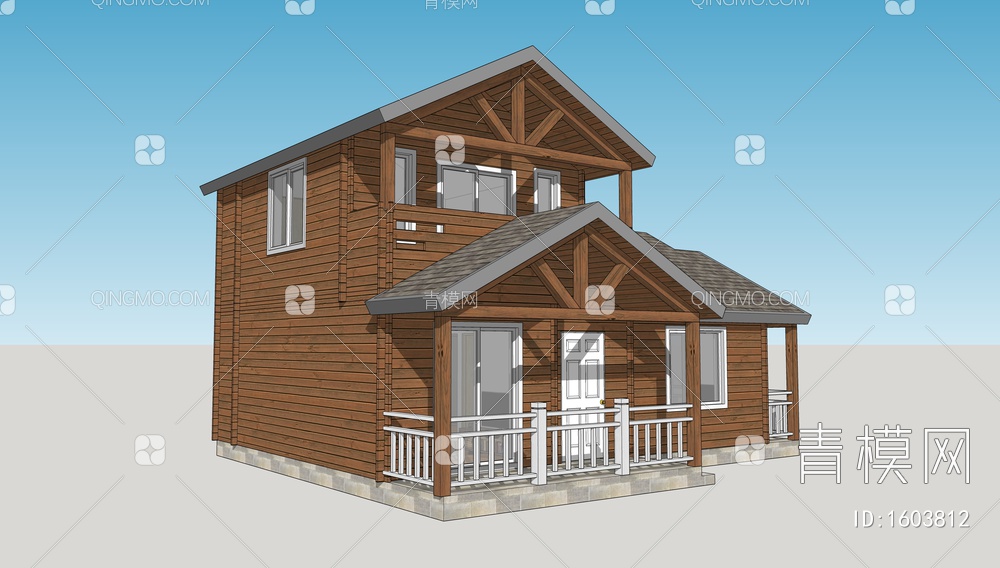 两层小木屋别墅