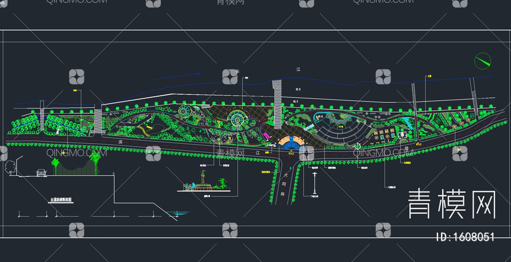 34套滨水湿地河道公园景观CAD施工图