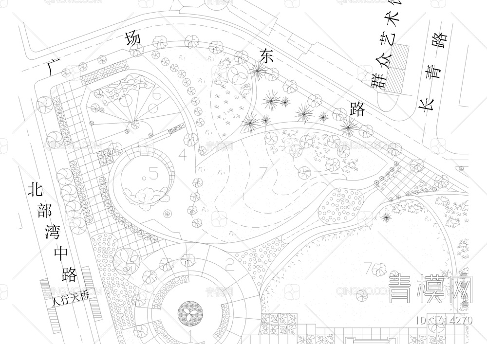 三角地块广场规划设计图