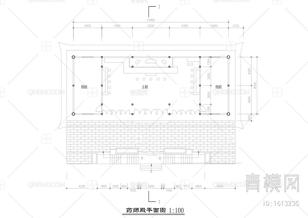 药师殿仿古建筑图