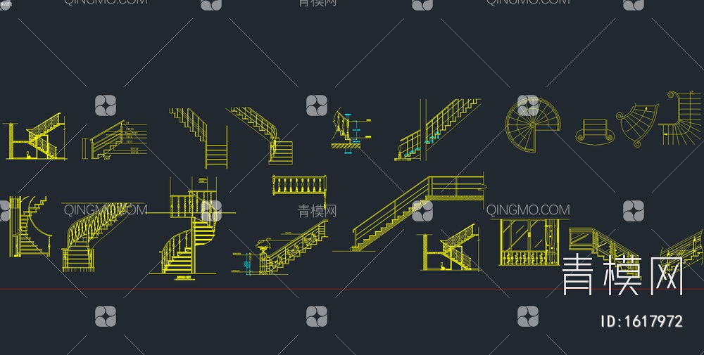 188套楼梯设计CAD施工图合集