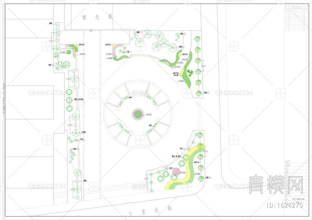 生肖广场绿化平面图