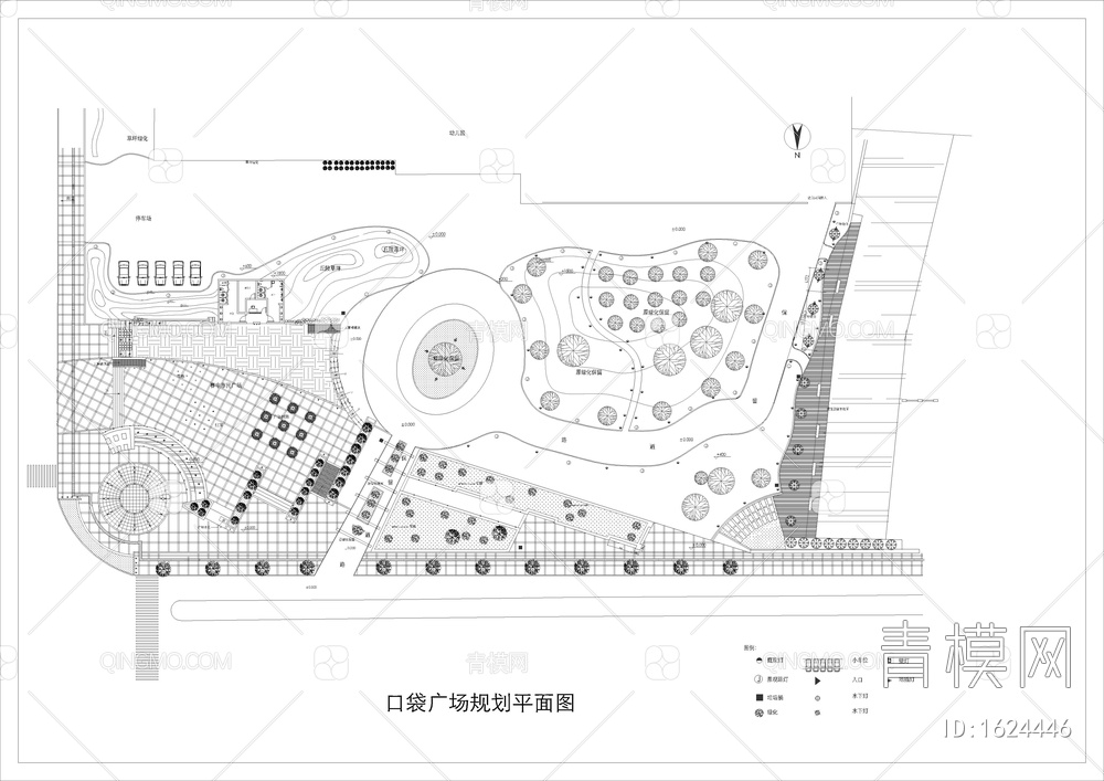 口袋公园广场公厕CAD设计图