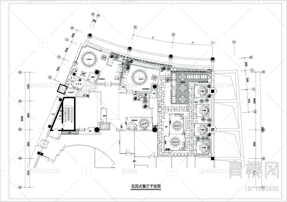 花园式餐厅装修详图