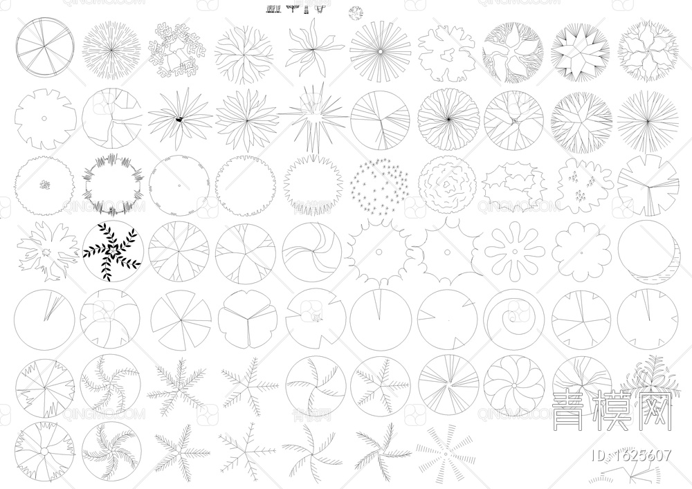 很全面的CAD植物图库