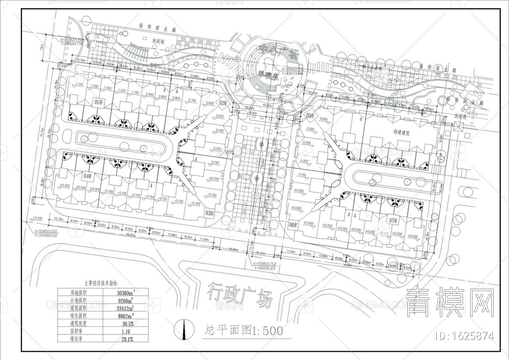 花园总平面规划图cad图