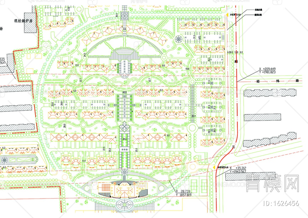 经典实用居住小区规划CAD图