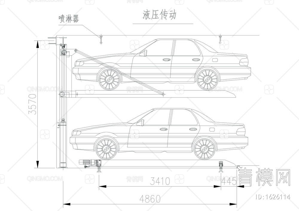 机械停车位设计图CAD机械图纸