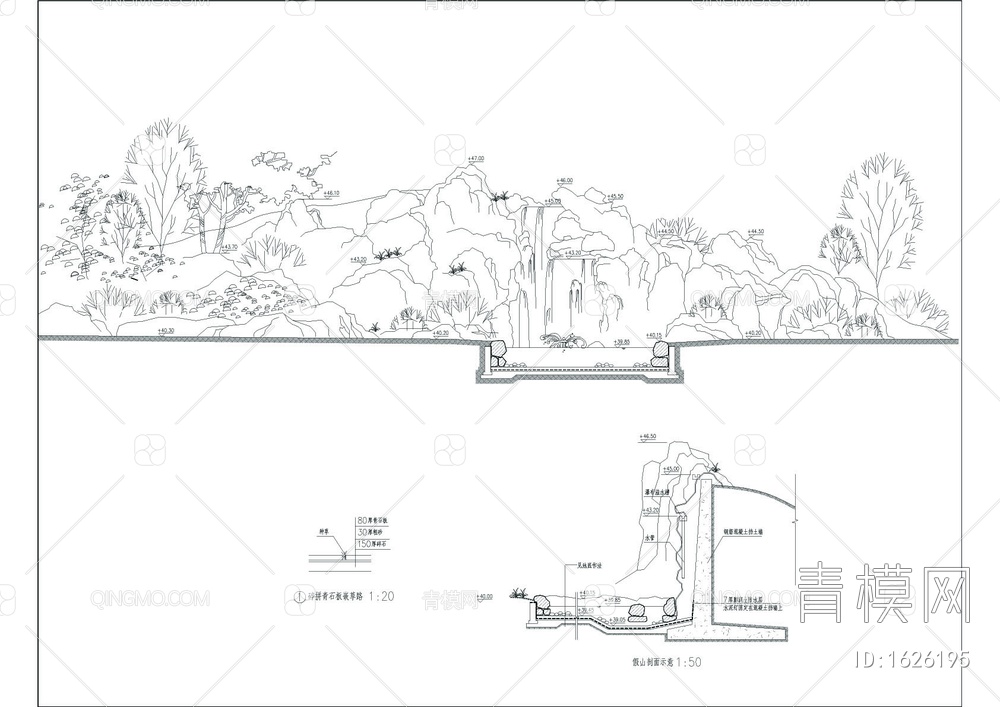 假山cad图纸素材