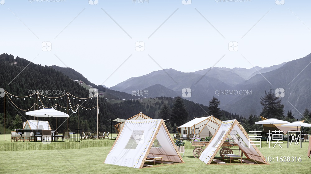露营公园景观 露营基地规划 帐篷营地 天幕野餐 网红打卡点