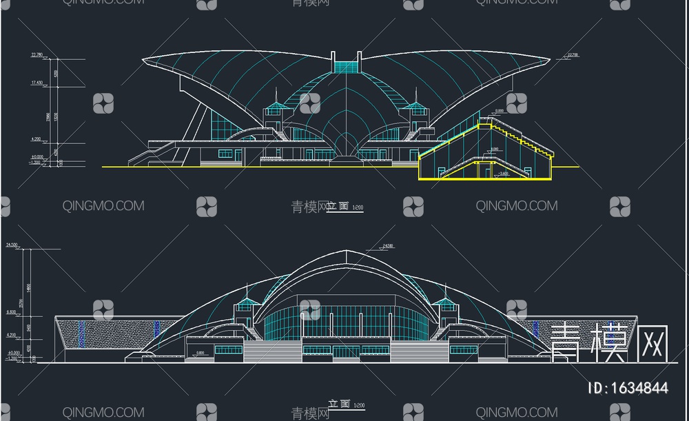 72套体育馆体育场建筑设计方案CAD图纸